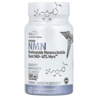 Nutri, Ageless NMN, 300 mg, 60 Vegan Capsules (150 mg per Capsule)