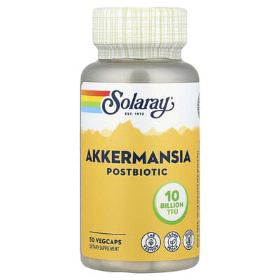 Solaray, Akkermansia Postbiotic, 10 Billion TFU, 30 VegCaps