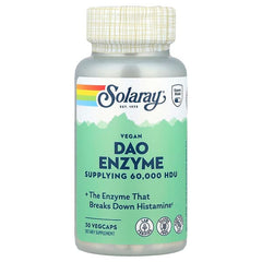 Solaray, Vegan DAO Enzyme, 4.2 mg, 30 VegCaps