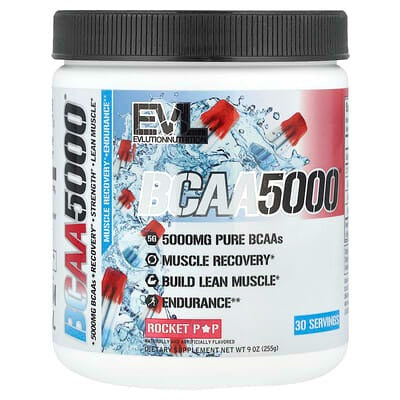 EVLution Nutrition, BCAA5000®, Rocket Pop, 9 oz (255 g)