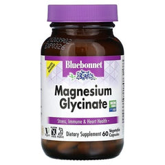 Bluebonnet Nutrition, Magnesium Glycinate, 400 mg, 60 Vegetable Capsules (100 mg per Capsule)