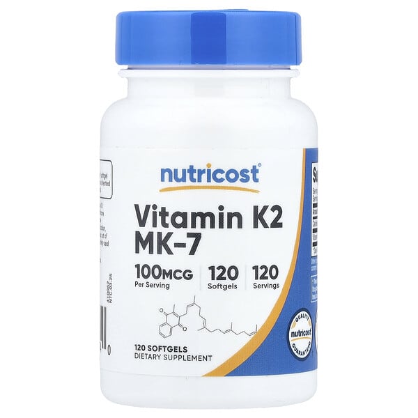 Nutricost, Vitamin K2 MK-7, 100 mcg, 120 Softgels
