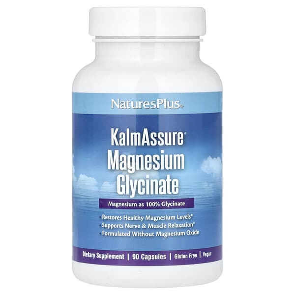 NaturesPlus, KalmAssure®, Magnesium Glycinate, 90 Capsules (70 mg per Capsule)
