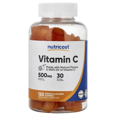 Nutricost, Vitamin C Gummies, Orange, 120 Gummies