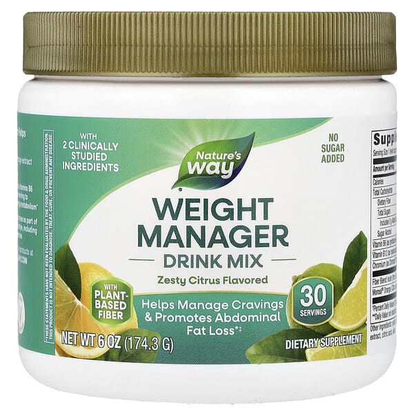 Nature's Way, Weight Manager Drink Mix, Zesty Citrus, 6 oz (174.3 g)