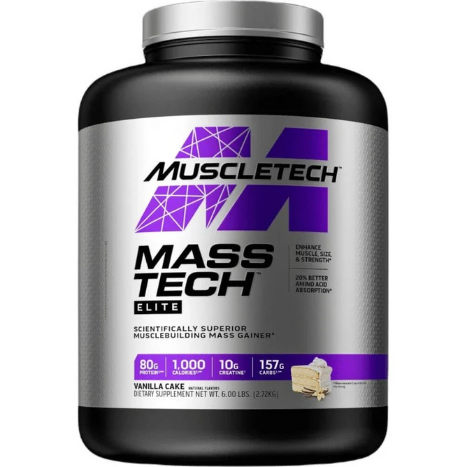 MuscleTech, Mass Tech Elite, Vanilla Cake, 6 lbs (2.72 kg)