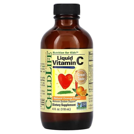 ChildLife Essentials Liquid Vitamin C, Natural Orange, 4 fl oz 118.5 ml