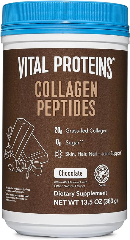 Vital Proteins Collagen Peptides Powder, Promotes Hair, Nail, Skin, Bone and Joint Health, Chocolate, 13.5 oz, Pack of 1