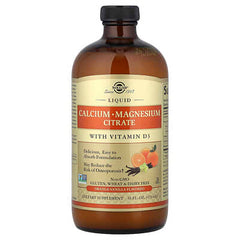 Solgar, Liquid Calcium Magnesium Citrate with Vitamin D3, Orange-Vanilla, 16 fl oz (473 ml)