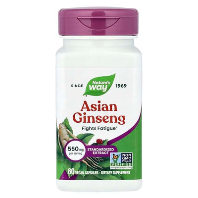 Nature's Way, Asian Ginseng, 550 mg, 60 Vegan Capsules