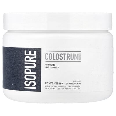 Isopure, Colostrum Powder, Unflavored, 3.17 oz (90 g)