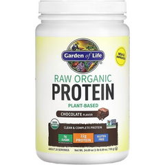 Garden Of Life Organic Chocolate Raw Protein, Plant-Based, Chocolate, 24.69 oz