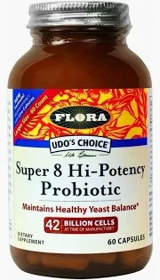 Flora Udo's Choice Super 8 Hi-Potency Probiotic 60 Capsules