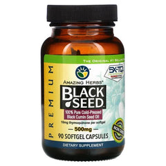 Amazing Herbs  Black Seed oil, 500 mg, 90 Softgel