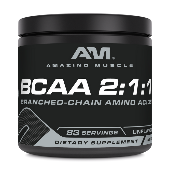 Amazing Muscle BCAA 2:1:1 Powder | Unflavored | 498 G | 83 Servings