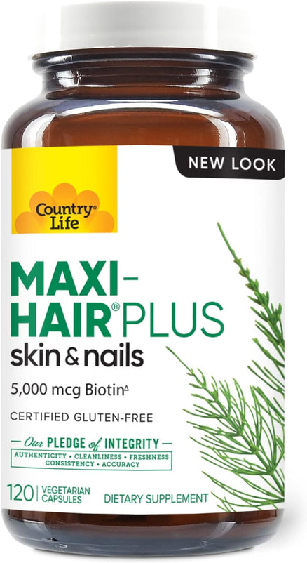 Country Life Maxi Hair Plus, - 120 Capsules