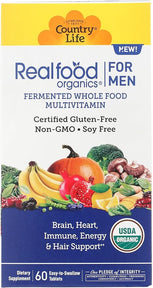 Country Life, Realfood Organics, Multivitamin For Men, 60 Easy-to-Swallow Tablets