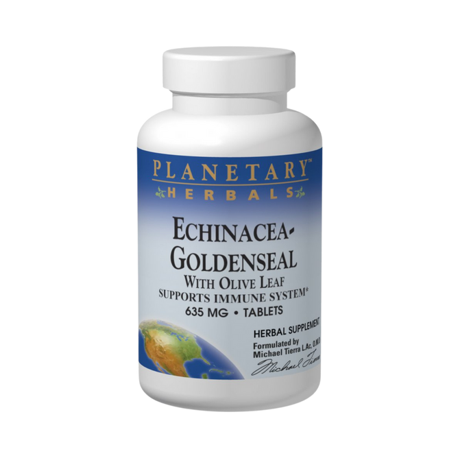 Planetary Herbals, Echinacea-Goldenseal with Olive Leaf, 30 Tablets