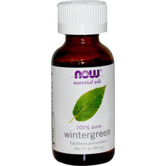Essential Oils, 100% Pure Wintergreen Oil, 1 fl oz (30 ml), now essential oils