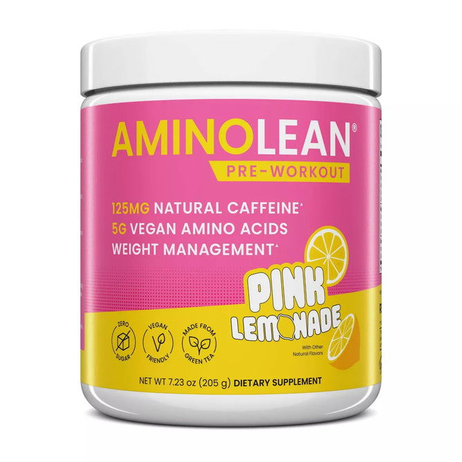 RSP Nutrition AminoLean Pre Workout Powder - Pink Lemonade - 205gms