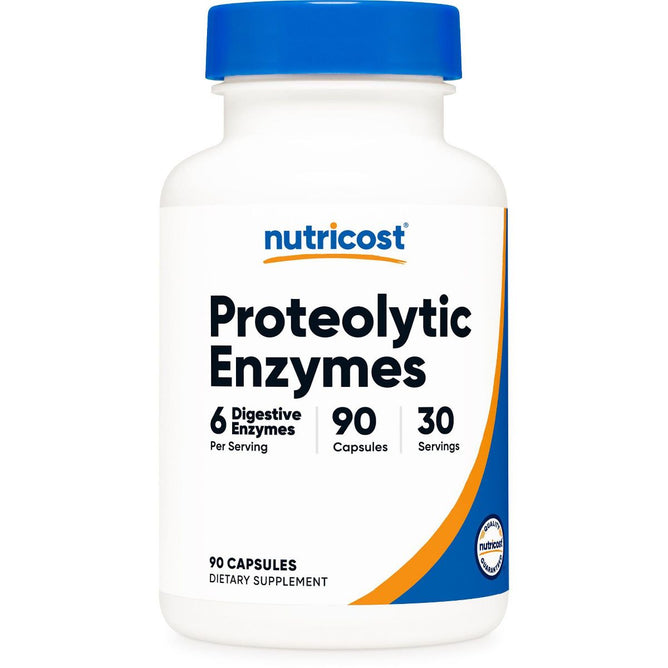 Nutricost Proteolytic Enzymes (6 Digestive Enzymes) 90 Vegan Capsules - 30 Servings