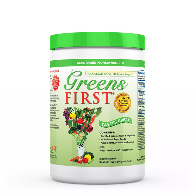 Greens First - Mint - 60 Servings - Greens Powder Superfood, 49 Organic Fruit & Vegetable Superfoods, Antioxidant Juice Smoothie Mix Supplement, Dairy Free, Vegan & Non-GMO - 19.72 oz