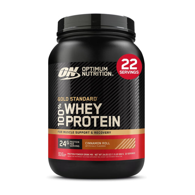 Optimum Nutrition Protein Powder Roll Tub - Cinnamon - 1.55lbs: Whey, 24g Protein, Muscle Growth