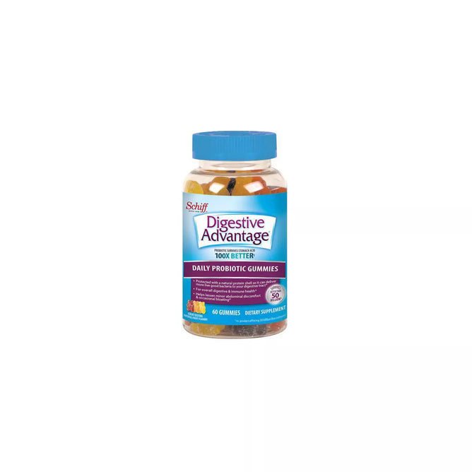 schiff digestive advantage, Digestive Advantage Probiotic Gummies - 60 Fruit Flavors
