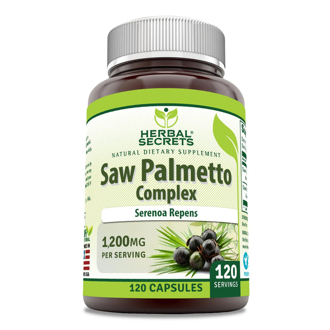 Herbal Secrets Saw Palmetto Complex | 1200 Mg | 120 Capsules