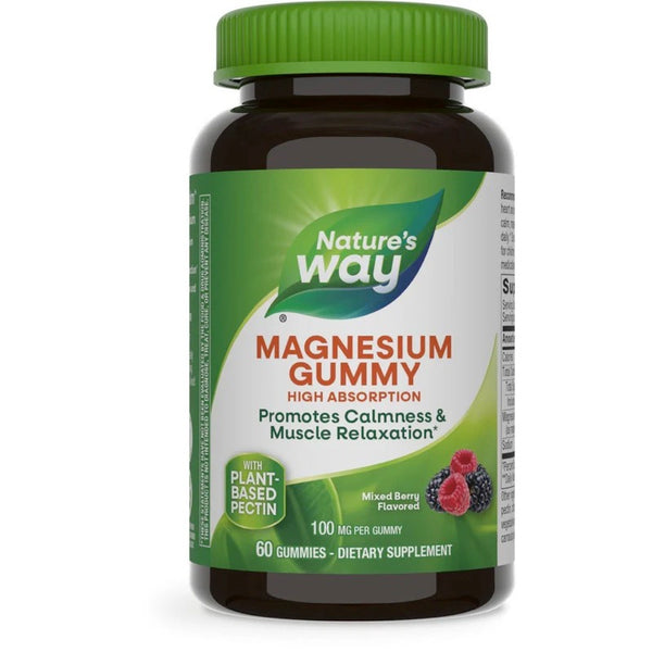 Nature’s Way, Magnesium Gummy-Mixed Berry Flavored, 60 Gummies