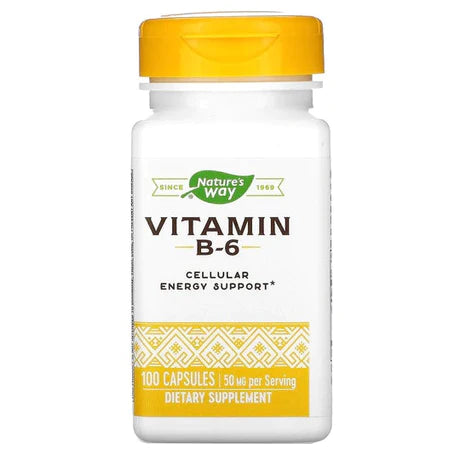 Nature’s Way, Vitamin B-6 50 mg, 100 Capsules