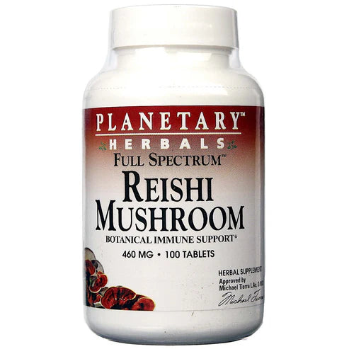Planetary Herbals, Reishi Mushroom, Full Spectrum™ 460 mg, 100 Tablets