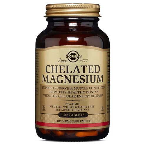 Solgar, Chelated Magnesium, 100 Tablets