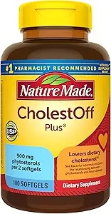 Nature Made CholestOff Plus, clinially proven to lower cholesterol, 100 Softgels