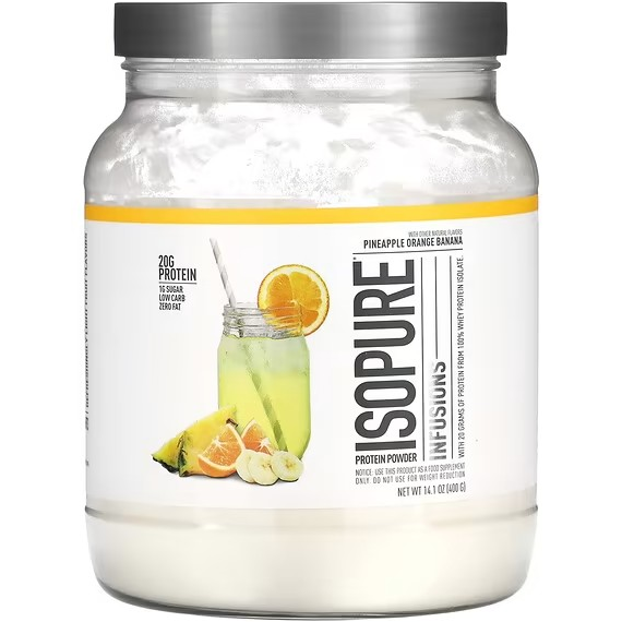 Isopure Infusions Protein Powder, Pineapple Orange Banana, 14.1 oz