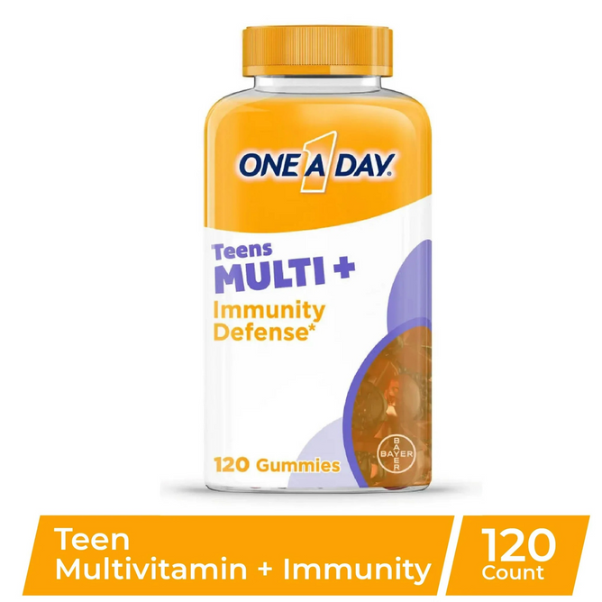 one a day teen, One A Day MULTI+ Teen Immunity Defense Gummy Multivitamin, 120 Count
