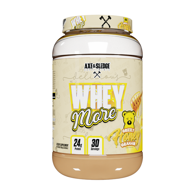 axe and sledge protein, Whey More - Grizzly Honey Graham (30 Servings)