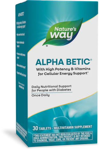 Alpha Betic Multi-Vitamin for Diabetics, Nature's Way, Alpha Betic® Multivitamin, 30 Tablets