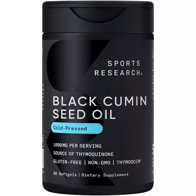 Sports Research Black Cumin Seed Oil, 1,000 mg, 60 Softgels