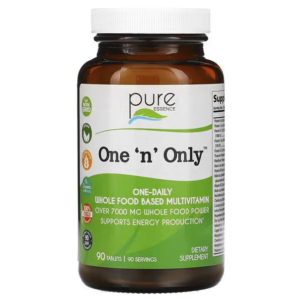 Pure Essence One n Only, Whole Food Based Multivitamin, 90 Tablets