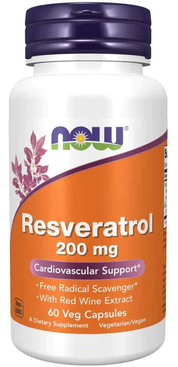 Now Food Resveratrol 200 mg - 60 Veg Capsules