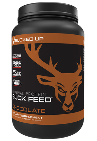 bucked up protein, FEED PROTEIN CHOCOLATE - 30 SERVINGS, buck feed protein powder