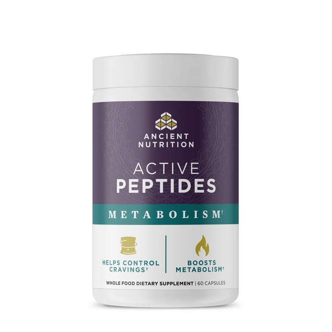 ancient nutrition active peptides metabolism, peptides supplements, 60 capsules