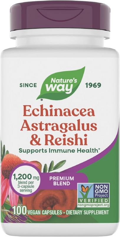 nature's way echinacea astragalus,  Nature's Way Echinacea Astragalus & Reishi (100 Vegan Capsules