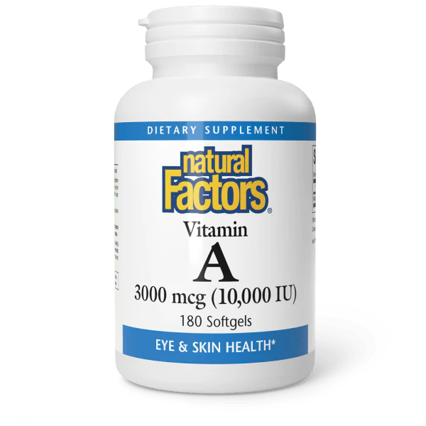 natural factors vitamin a, natural factors vitamin a 10000 iu, 180 Softgels