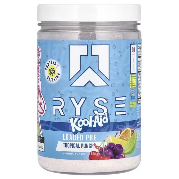 RYSE Loaded Pre Kool Aid, Tropical Punch, 13.3 oz