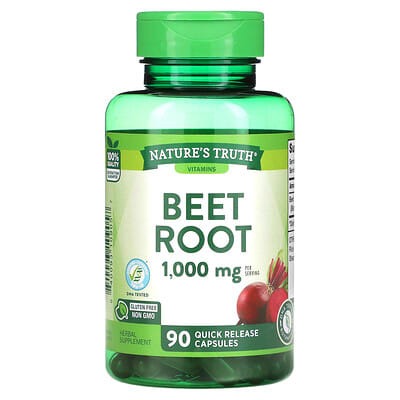 Nature's Truth, Beet Root, 1,000 mg, 90 Quick Release Capsules (500 mg per Capsule)