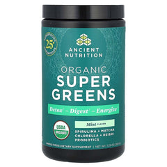 Ancient Nutrition, Organic Super Greens, Mint, 7.23 oz (205 g)