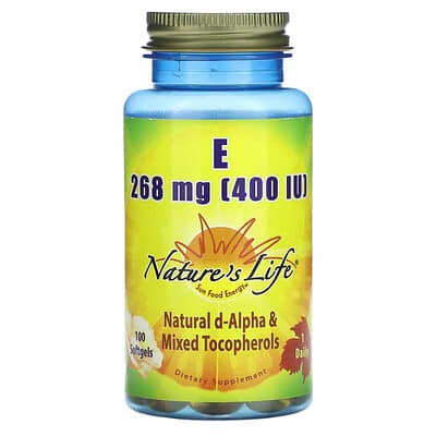 Nature's Life, Vitamin E, 268 mg (400 IU), 100 Softgels