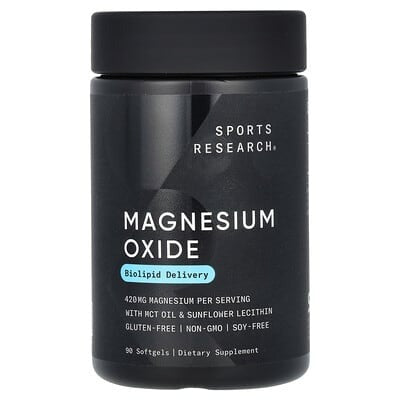 Sports Research, Magnesium Oxide, 420 mg, 90 Softgels